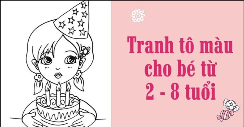 Tranh tô màu cho bé 2 tuổi hình dạng đơn giản