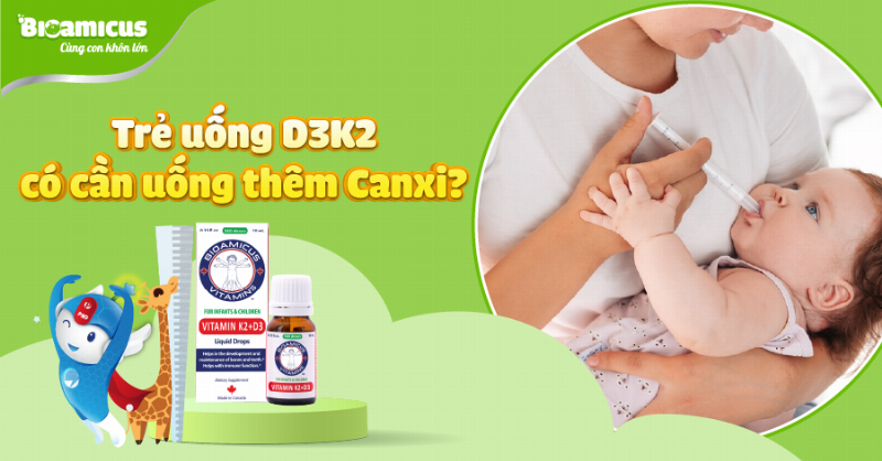 Bổ sung canxi kết hợp vitamin D3 K2
