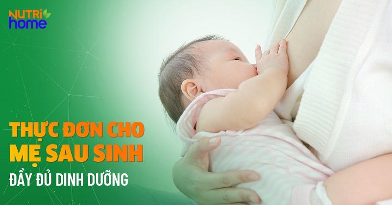 Mâm cơm dinh dưỡng toàn diện cho mẹ sau sinh bên cạnh ly sữa.