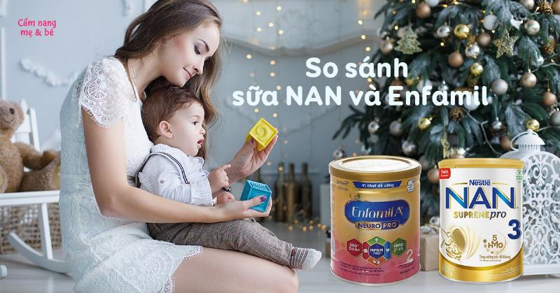So sánh sữa Enfamil 0-6 tháng tuổi với các loại sữa khác