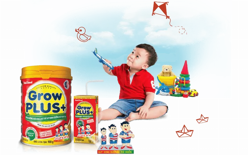 Mẹ chọn sữa pha sẵn Grow Plus cho bé