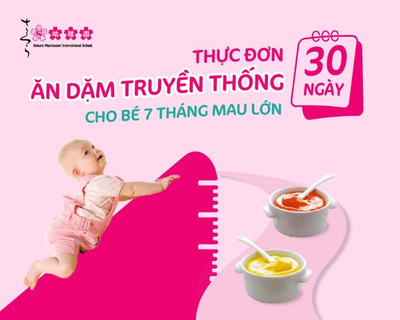 Thực đơn an dặm cho bé 7 tháng: Kinh nghiệm