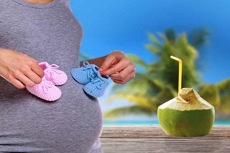 Uống nước dừa 3 tháng giữa