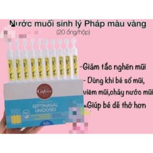 Nước Muối Sinh Lý Gifrer - Physiodose Pháp Tép Hồng/ Vàng Cho Bé Từ Sơ Sinh