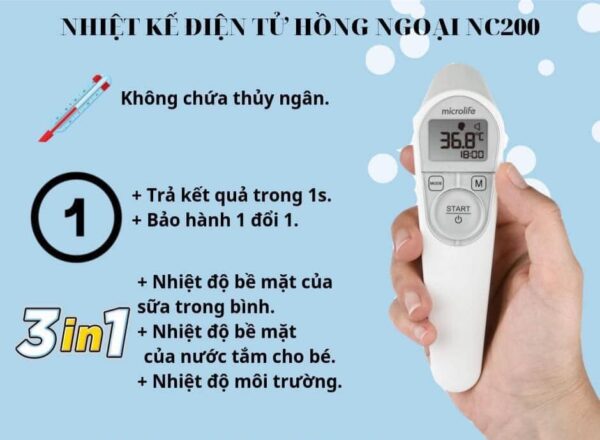 NHIỆT KẾ ĐO TRÁN AUTO MICROLIFE NC200