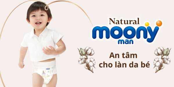 Bỉm tã quần Moony Natural bông hữu cơ các size