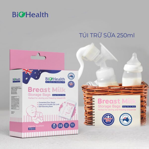 TÚI TRỮ SỮA BIOHEALTH 250ML 30 TÚI