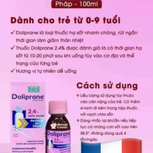 SIRO HẠ SỐT DOLIPRANCE 100ml NỘI ĐỊA PHÁP