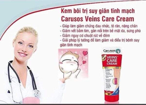 Kem Bôi Giãn Tĩnh Mạch Carusos Veins Care Cream 75Gr Của Úc