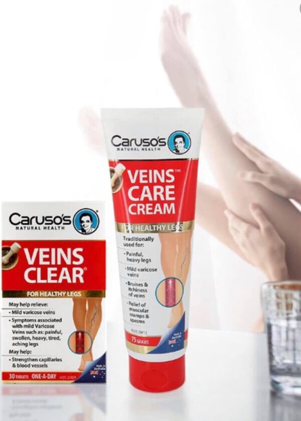 Kem Bôi Giãn Tĩnh Mạch Carusos Veins Care Cream 75Gr Của Úc