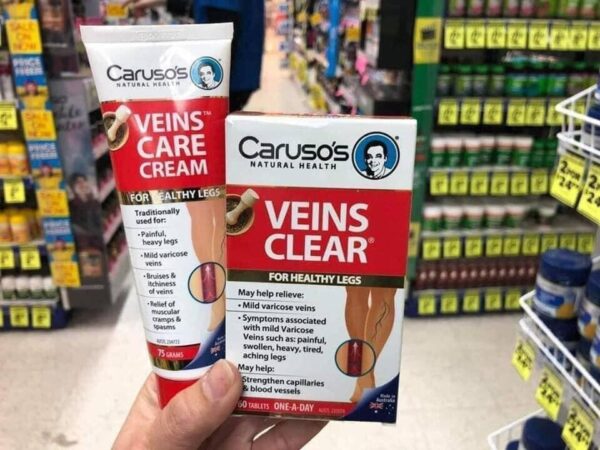 Kem Bôi Giãn Tĩnh Mạch Carusos Veins Care Cream 75Gr Của Úc