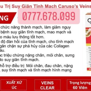 Kem Bôi Giãn Tĩnh Mạch Carusos Veins Care Cream 75Gr Của Úc