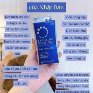 Viên uống Transino trắng da White C Clear Nhật 120 viên ( CHÍNH HÃNG )