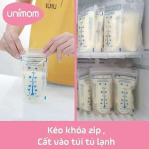 Hộp 60 - Túi trữ sữa Unimom Hàn Quốc 210ml không có BPA