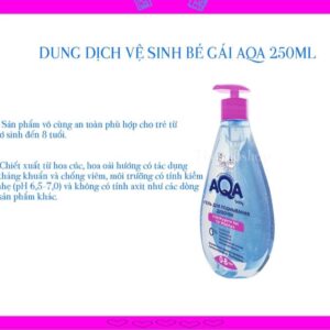 Dung dịch vệ sinh AQA Baby Nga dành cho bé gái , bé trái dạng gel 250ml (từ 0-8y)