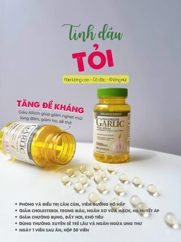 Tinh Dầu Tỏi Garlic Oil Của Holland & Barrett 3000mg Anh Quốc