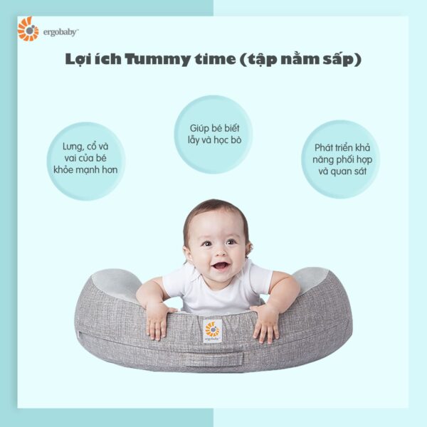 Gối cho bé bú Ergobaby Pillow Xám chính hãng