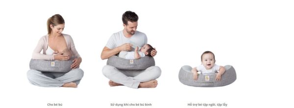 Gối cho bé bú Ergobaby Pillow Xám chính hãng