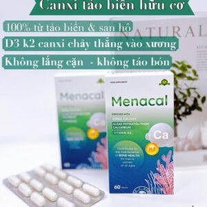 Canxi Menacal - Canxi từ tảo biển và san hô cho mẹ bầu và trẻ nhỏ (hộp 60 viên)