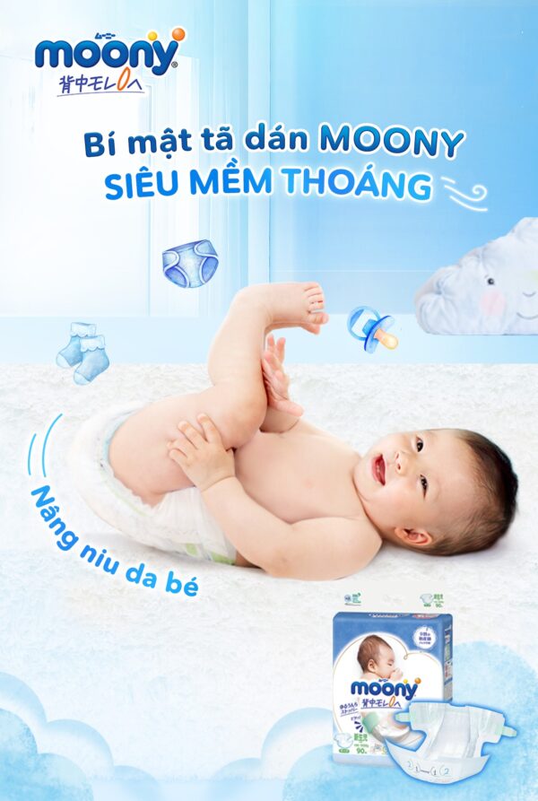 Bỉm tã quần Moony Natural bông hữu cơ các size