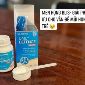 Men vi sinh tai mũi họng Amidan - BLIS K12 PROBIOTICS DAILY DEFENCE JUNIOR (45g) - tăng đề kháng đường hô hấp