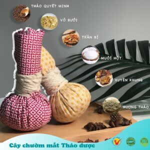 Cây Muối chườm mắt Thảo Dược 100gr Sasi Mama - Giảm thâm quầng mắt , Thư giãn Bảo Nhiên