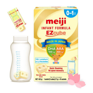 Sữa Meiji Infant Formula Ezcube Nhập Khẩu Nhật Số 0 bé Từ 0-12 Tháng (Hộp 20 thanh)