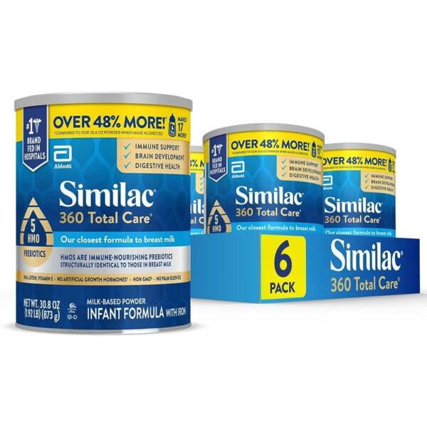 Sữa bột Similac 360 Total Care 5 HMO Prebiotics cho bé từ 0-12 tháng 874g