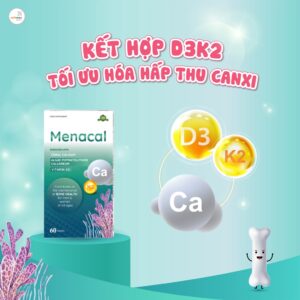 Canxi Menacal - Canxi từ tảo biển và san hô cho mẹ bầu và trẻ nhỏ (hộp 60 viên)