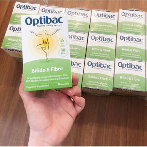 UK-Men vi sinh Optibac Probiotics Bifido & Fibre hỗ trơ giảm táo bón, tốt cho tiêu hoá 30 gói