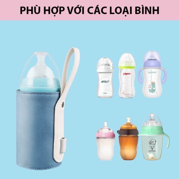 Ủ BÌNH SỮA CHỈNH NHIỆT ĐỘ BAO DA XANH