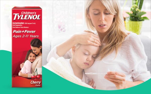 SIRO HẠ SỐT TYLENOL CỦA MỸ CHO TRẺ 2-11 TUỔI VỊ CHERRY