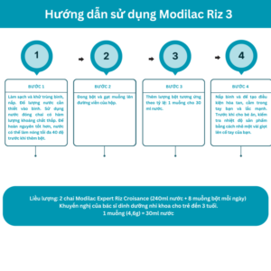 Sữa bột đạm gạo Modilac Expert Riz 3 dành cho trẻ bị ứng đạm bò, bất dung nạp lastose từ 12-36tháng - 800g