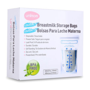 TÚI ĐỰNG SỮA MẸ (TRỮ SỮA MẸ) UNIMOM COMPACT KHÔNG CÓ BPA 210ML (30 TÚI/HỘP)