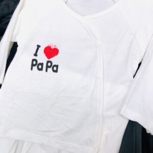 Quần áo sơ sinh bé trai bé gái họa tiết I LOVE MAMA & PAPA